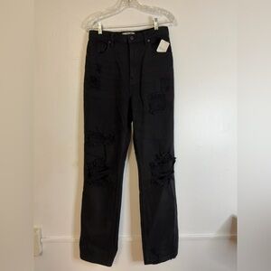 NWT We The Free Distressed Denim Size 29 Saturated Black Color